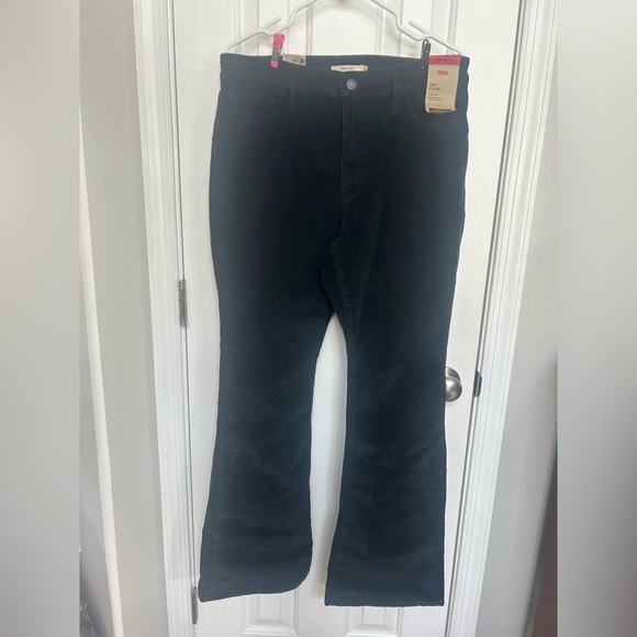 Levi's Denim - NWT Women’s  Levi's Strauss 726 High Rise Flare Corduroy Jeans Size 32x32 Black